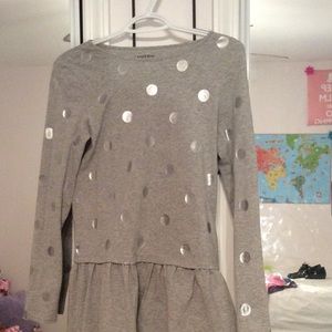 Gray and sliver polka dot Tunic Top only worn ONCE